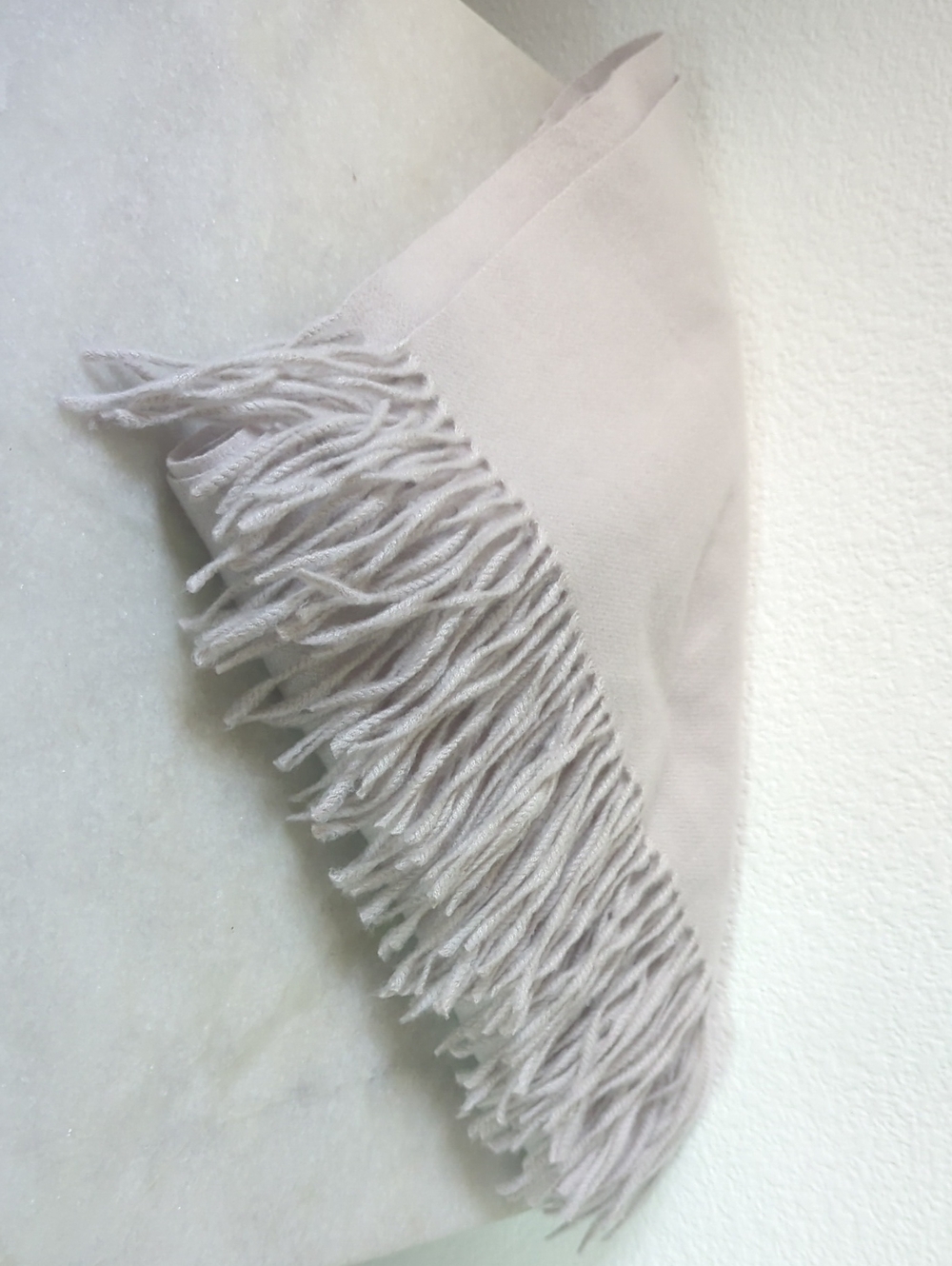 Neutral Fringe Wrap Scarf